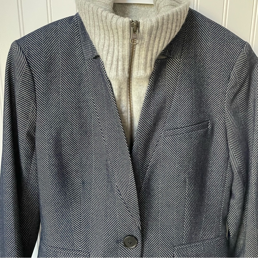 Veronica Beard Anaheim Upcollar Schoolboy Jacket 0 & Cashmere Dickey w/ cuffs